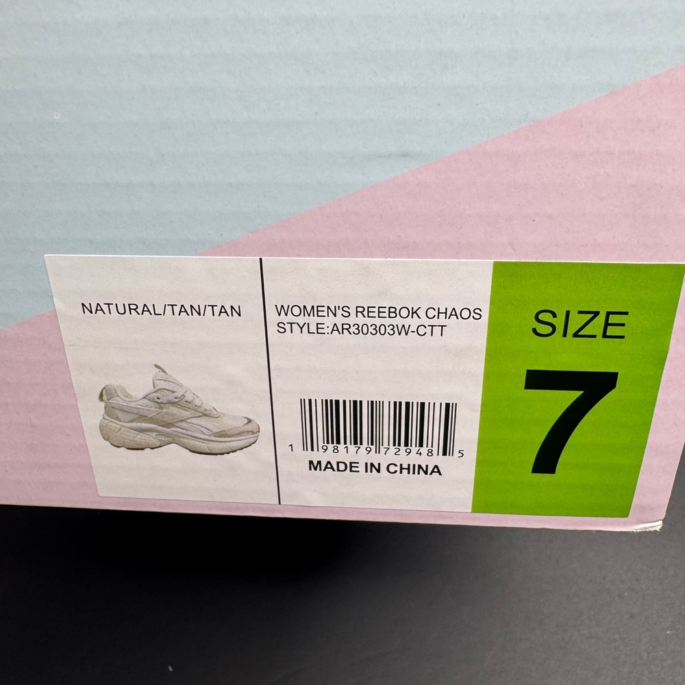 Reebok Chaos Womens Sneakers Natural Tan Suede Mesh FuelFoam AR30303W-CTT Size 7 - Picture 5 of 11